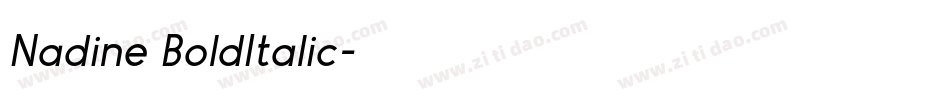 Nadine BoldItalic字体转换